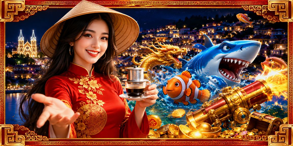 Người chơi tại Sa Pa thưởng thức cà phê và trải nghiệm bắn cá trực tuyến trên điện thoại